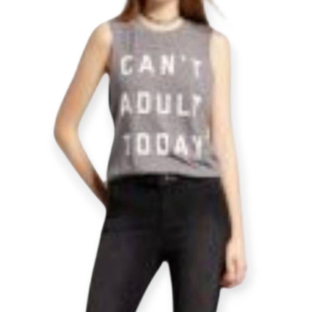 FIFTH SUN GRAY SHEER TANK TOP SZ.S EUC